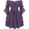 image:imageScarlet Darkness Renaissance Dress Women Off Shoulder Pirate Fairy CostumePurple