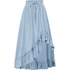 image:imageScarlet Darkness Renaissance Midi Skirt Asymmetrical Summer Flowy SkirtsLight Blue