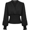 image:imageScarlet Darkness Renaissance Shirt Women Long Sleeve V Neck Peasant TopsBlack