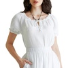 image:imageScarlet Darkness Renaissance Shirt Women Summer Off Shoulder Short Sleeve Peasant TopsWhite