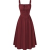 image:imageScarlet Darkness Women Corset Midi Dress Homecoming Cocktail Party SundressWine Red