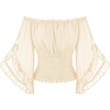 image:imageScarlet Darkness Women Pirate Renaissance Off Shoulder TopApricot Yellow