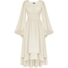 image:imageScarlet Darkness Women Renaissance Costume Split Sleeve Double Layer DressApricot