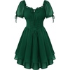 image:imageScarlet Darkness Women Renaissance Dress Mini Short Sleeve Fairy CostumeDark Green