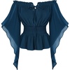 image:imageScarlet Darkness Women Renaissance Shirt Off Shoulder Bell Sleeve TopsNavy Blue