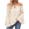 image:imageScarlet Darkness Women Renaissance Shirt Off Shoulder Pirate TopsOyster White