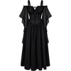 image:imageScarlet Darkness Womens Corset Waist Renaissance Fairycore Costume DressBlack