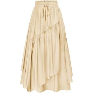 image:imageSCARLRT Darkness Long Skirts for Women Renaissance Flowy Pirate Maxi SkirtBeige