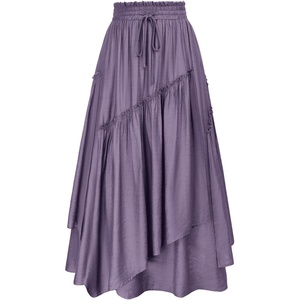 image:imageSCARLRT Darkness Long Skirts for Women Renaissance Flowy Pirate Maxi SkirtPurple