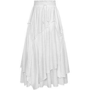 image:imageSCARLRT Darkness Long Skirts for Women Renaissance Flowy Pirate Maxi SkirtWhite