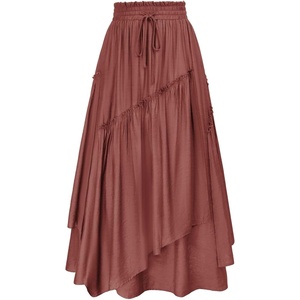 image:imageSCARLRT Darkness Long Skirts for Women Renaissance Flowy Pirate Maxi SkirtWithered Rose