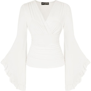image:imageScarlet Darkness Bell Sleeve Tops for Women Renaissance Pirate ShirtWhite