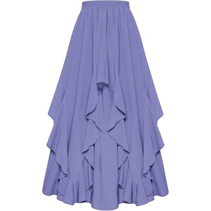 image:imageScarlet Darkness Long Skirts for Women Ruffled Flowy Renaissance Maxi SkirtDusted Peri