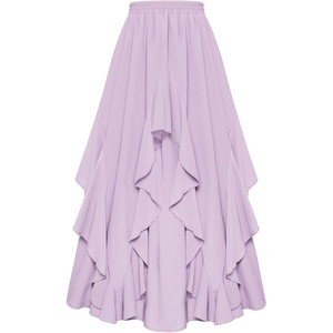 image:imageScarlet Darkness Long Skirts for Women Ruffled Flowy Renaissance Maxi SkirtLight Purple