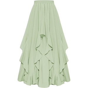 image:imageScarlet Darkness Long Skirts for Women Ruffled Flowy Renaissance Maxi SkirtMint Green