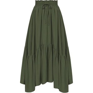 image:imageScarlet Darkness Maxi Skirts for Women Flowy Boho Renaissance SkirtArmy Green