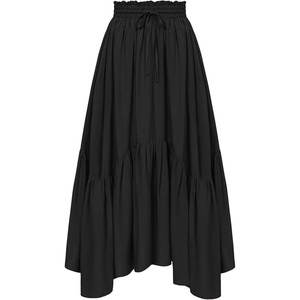 image:imageScarlet Darkness Maxi Skirts for Women Flowy Boho Renaissance SkirtBlack