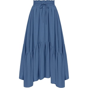 image:imageScarlet Darkness Maxi Skirts for Women Flowy Boho Renaissance SkirtBlue