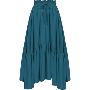 image:imageScarlet Darkness Maxi Skirts for Women Flowy Boho Renaissance SkirtBlue Green