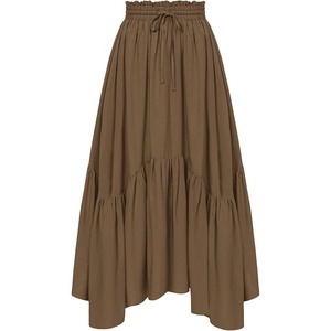 image:imageScarlet Darkness Maxi Skirts for Women Flowy Boho Renaissance SkirtCaramel