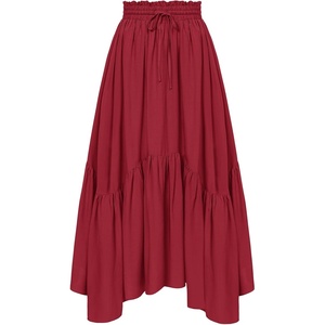 image:imageScarlet Darkness Maxi Skirts for Women Flowy Boho Renaissance SkirtChili Pepper