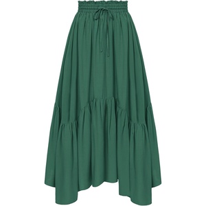 image:imageScarlet Darkness Maxi Skirts for Women Flowy Boho Renaissance SkirtEden Green
