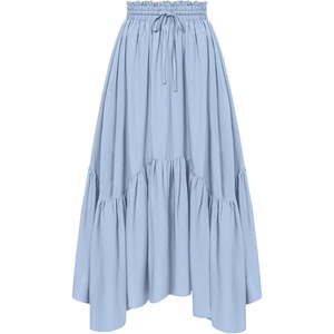 image:imageScarlet Darkness Maxi Skirts for Women Flowy Boho Renaissance SkirtLight Blue