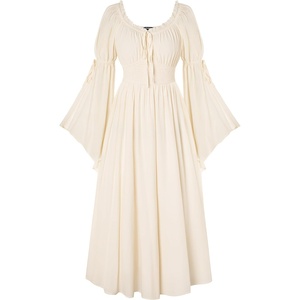 image:imageScarlet Darkness Renaissance Costume Women Peasant Medieval Maxi DressApricot