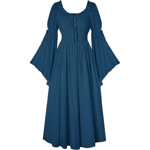 image:imageScarlet Darkness Renaissance Costume Women Peasant Medieval Maxi DressBluegreen