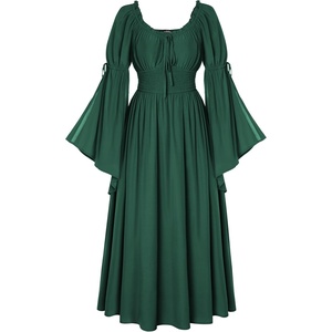 image:imageScarlet Darkness Renaissance Costume Women Peasant Medieval Maxi DressGreen