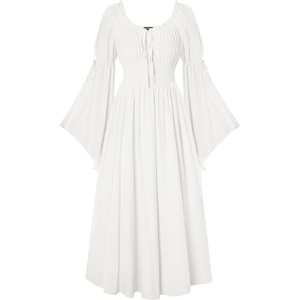image:imageScarlet Darkness Renaissance Costume Women Peasant Medieval Maxi DressWhite