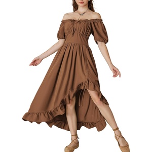 image:imageScarlet Darkness Renaissance Dress Women Corset Medieval Pirate CostumeBrown