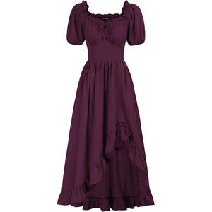 image:imageScarlet Darkness Renaissance Dress Women Corset Medieval Pirate CostumeWine Red