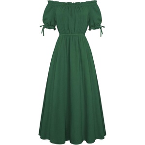 image:imageScarlet Darkness Renaissance Dress Women Fairy Peasant Medieval CostumeDark Green