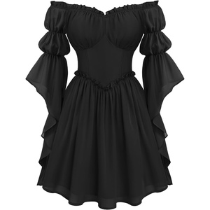image:imageScarlet Darkness Renaissance Dress Women Off Shoulder Pirate Fairy CostumeBlack