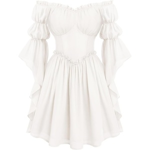 image:imageScarlet Darkness Renaissance Dress Women Off Shoulder Pirate Fairy CostumeWhite