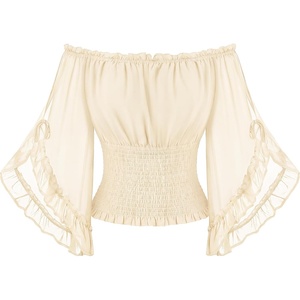 image:imageScarlet Darkness Women Pirate Renaissance Off Shoulder TopApricot Yellow