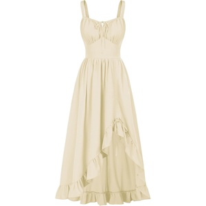 image:imageScarlet Darkness Women Renaissance Corset Dress Flowy Gothic SundressBeige