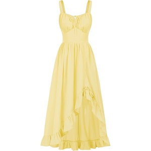 image:imageScarlet Darkness Women Renaissance Corset Dress Flowy Gothic SundressLight Yellow