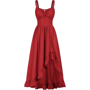 image:imageScarlet Darkness Women Renaissance Corset Dress Flowy Gothic SundressRed
