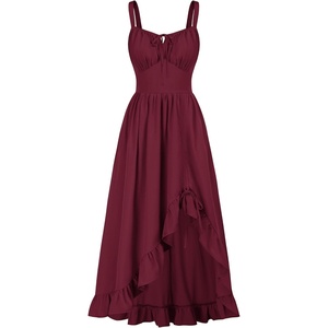 image:imageScarlet Darkness Women Renaissance Corset Dress Flowy Gothic SundressWine Red