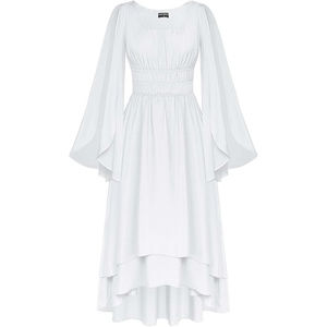 image:imageScarlet Darkness Women Renaissance Costume Split Sleeve Double Layer DressWhite