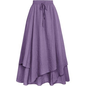 image:imageScarlet Darkness Women Renaissance Long Skirt A Line Layered Maxi SkirtsPurple