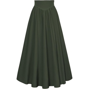 image:imageScarlet Darkness Women Renaissance Maxi Skirt Victorian Flowy Long SkirtsDeep Green