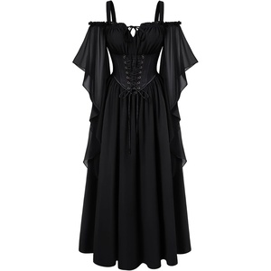 image:imageScarlet Darkness Womens Corset Waist Renaissance Fairycore Costume DressBlack