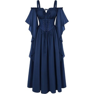 image:imageScarlet Darkness Womens Corset Waist Renaissance Fairycore Costume DressDark Blue