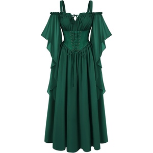 image:imageScarlet Darkness Womens Corset Waist Renaissance Fairycore Costume DressEden Green