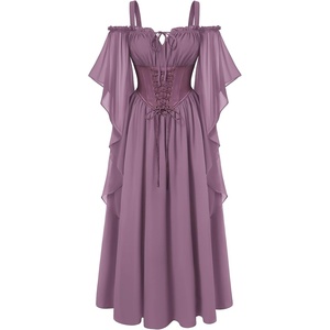 image:imageScarlet Darkness Womens Corset Waist Renaissance Fairycore Costume DressLight Lilac