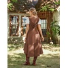 image:imageSCARLET DARKNESS Hood Renaissance Dress Medieval Underbust Pirate CostumeBrown Orange
