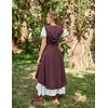 image:imageSCARLET DARKNESS Hood Renaissance Dress Medieval Underbust Pirate CostumeBurgundy